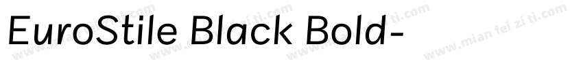 EuroStile Black Bold字体转换